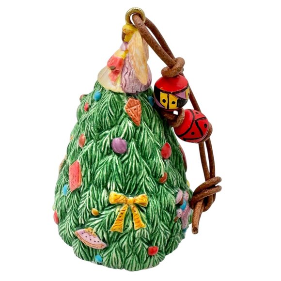 Vtg 2000 Hallmark Keepsake Ornament Angel Blessed Tree Beaded Leather Strap - Picture 9 of 11